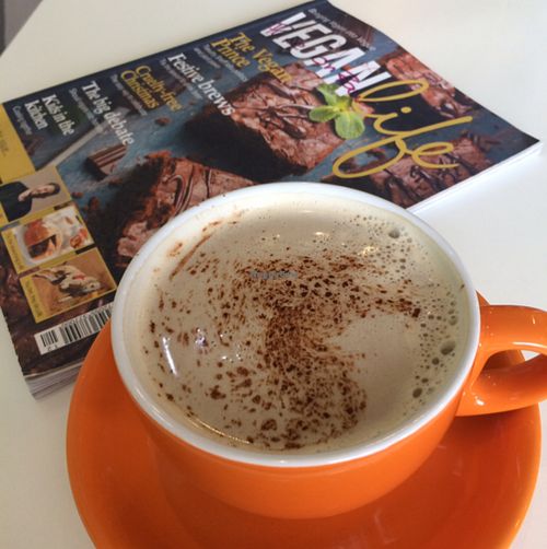 amazing dandelion coffee with soy milk- I had to go for a second to take away! at Pure on Raw in Sheffield