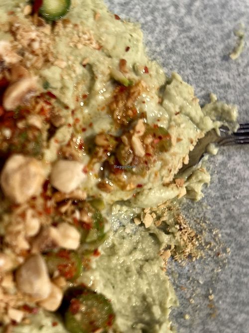Wild Garlic Hummus, dressed Asparagus, Hazelnut  at Burnt Orange in Brighton