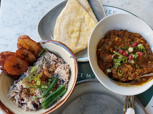 Caribbean curry at Meat The Vegans in North West London