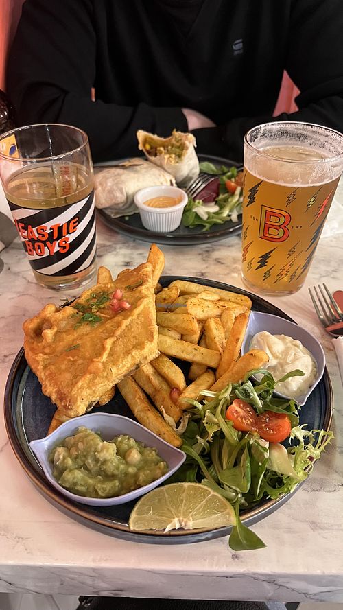 Fish and chips   at Meat The Vegans in North West London