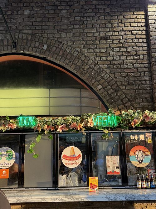 front  at Meat The Vegans in North West London