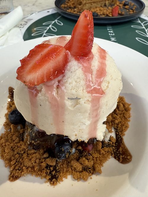 brownie & ice cream  at Meat The Vegans in North West London