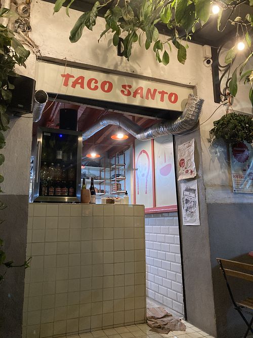 Hole in the wall  at Taco Santo in Mexico City