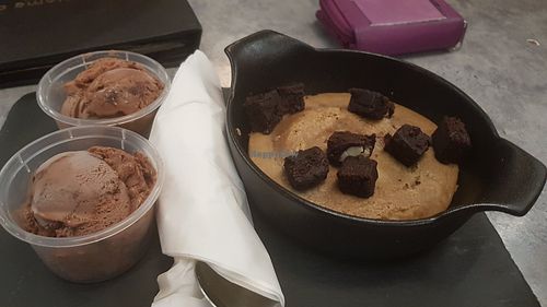 Chocolate ice cream and brookie dough at Little Dessert Shop Bull Ring in Birmingham
