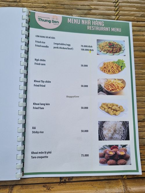 Lots of vegetable dishes at Thung Sen Tam Coc Restaurant & Cafe in Ninh Binh