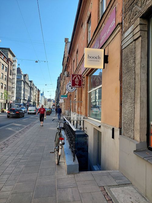 Outside at Booch Cafe in Riga
