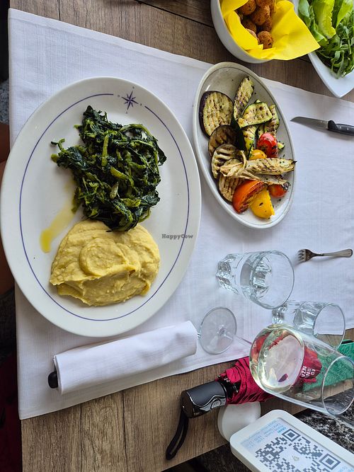 The vegan main with side roasted vegetables at La Rosa dei Venti in Stresa