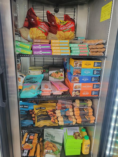 Frozen products at Mr. Tofu in Tijuana