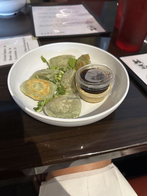 Vegan Dumplings(happy hour portion)  at Lucky Seb's in Lawrence
