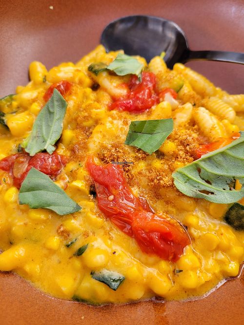 Sweet corn cavatelli at Planta Cocina - Marina del Rey in Marina Del Rey