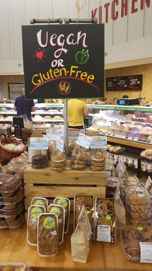 Vegan baked goods at Lazy Acres Market in Long Beach