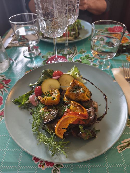 Walked in without a reservation,
 and the waitress immediately offered to make us vegan plates....lovely people, delicious food at La Pause Du Temps in Amboise