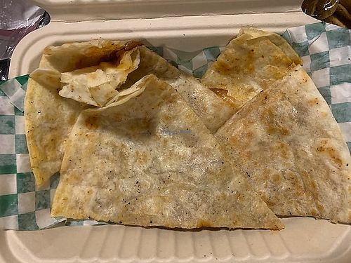 Asada quesadilla at Vegan Vatoz in Riverside