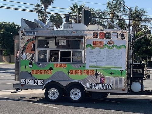 Approaching Vegan Vatoz food truck at Vegan Vatoz in Riverside