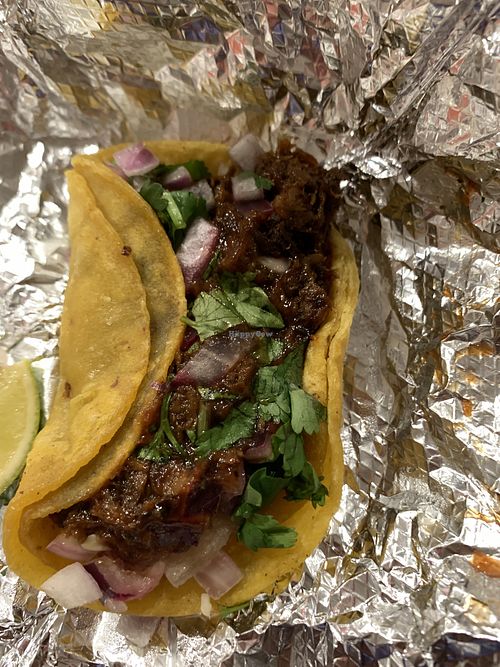 BBQ pulled pork taco   at Vegan Vatoz in Riverside