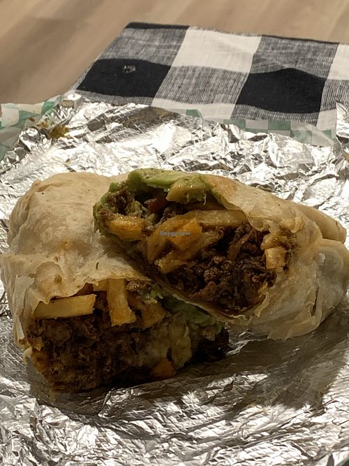 Cali-Birria burrito   at Vegan Vatoz in Riverside