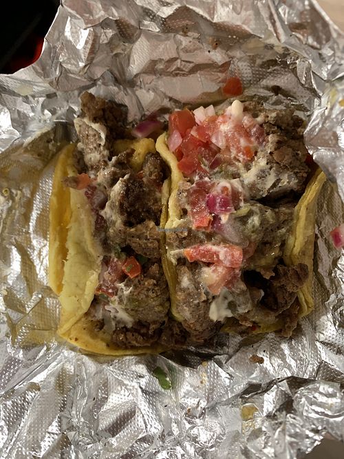 Breakfast tacos   at Vegan Vatoz in Riverside