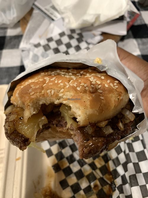 Teriyaki pineapple burger   at Vegan Vatoz in Riverside