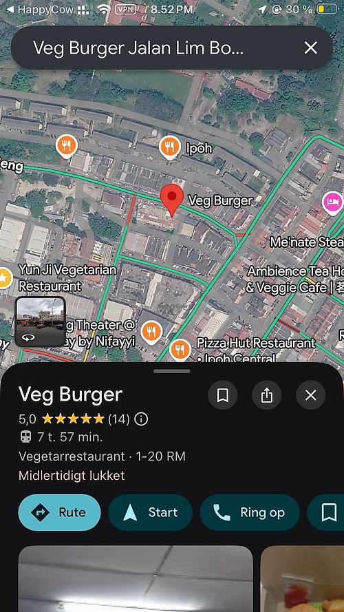   at Veg Burger in Perak