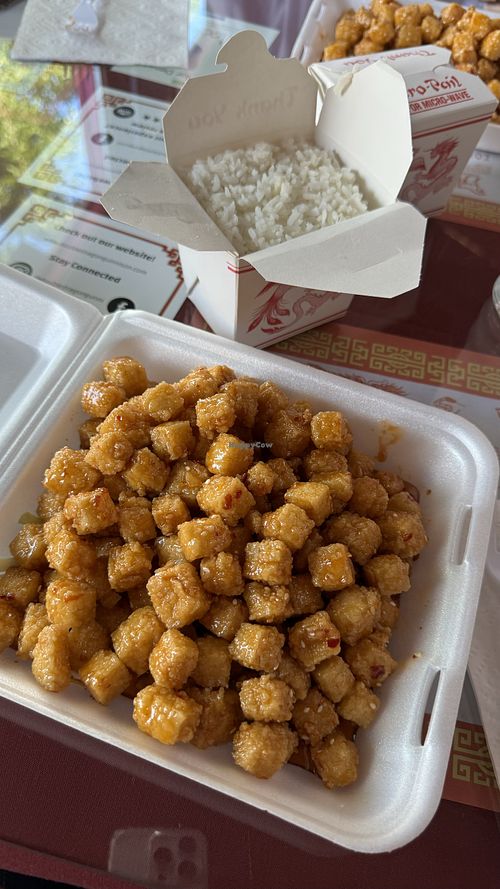 Sesame Tofu - Easy enough for two!  at Double Dragon in Gunnison