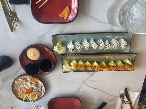 Pickles and sushi  at Street Chan in Tiberias