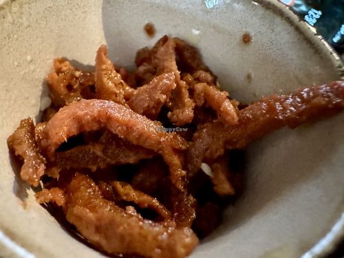 vegan bacon  at Blaupause in Luebeck