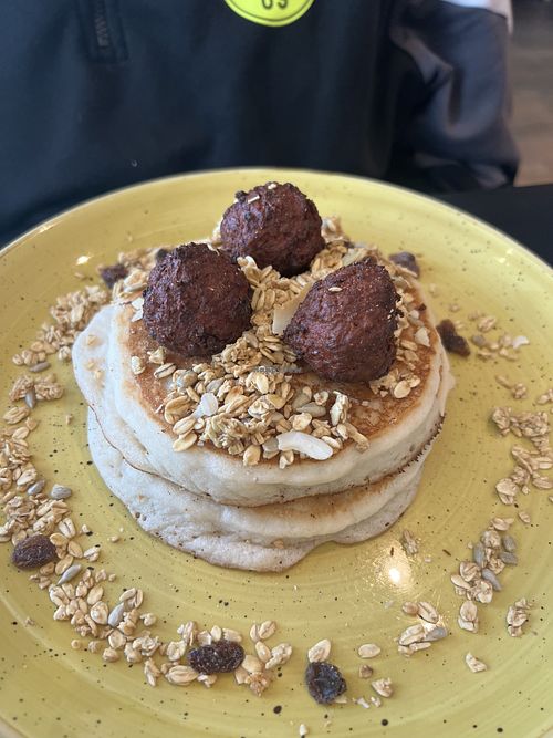 2 Pancakes - Granola & Falafel  at Stack & Still  in Glasgow
