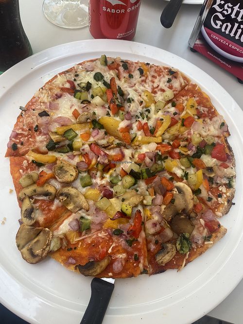 Nice pizza   at Bar Gonzar in Portomarin