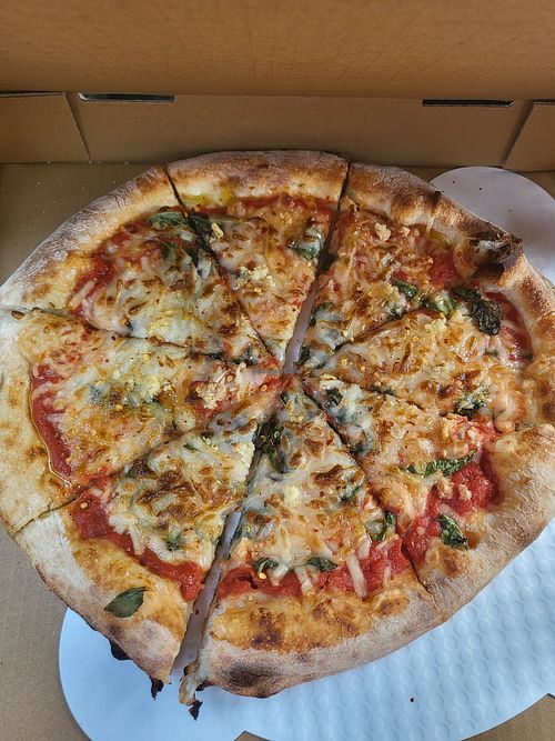 Vegan margherita at Pizza Grazia in Aberdeen