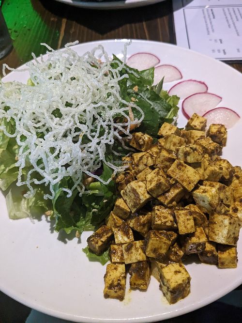 Asian salad with marinated tofu at the mint gastropub in Bethlehem