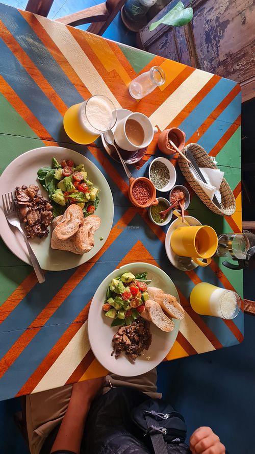 Vegan breakfast at Convergencia Food in Quito