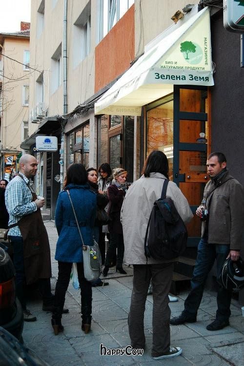 Shop entrance. From the official opening in march 2012. at Green Earth in Sofia