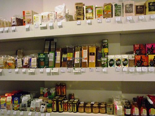 Pasta,grains,coco products at Green Earth in Sofia