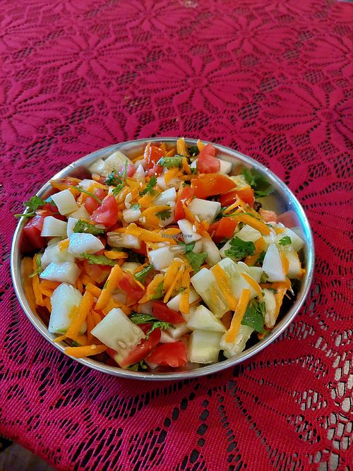 Masala Papad (60 INR) at Govinda's Yogi Cafe in Mysore