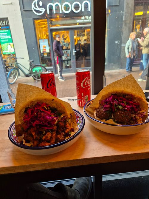 Cauliflower pita and falafel pita at FLFL - Den Haag  in The Hague