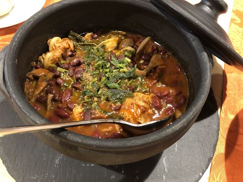 Bean, cabbage and mushroom stew  at Abrigo da Montanha in Guarda