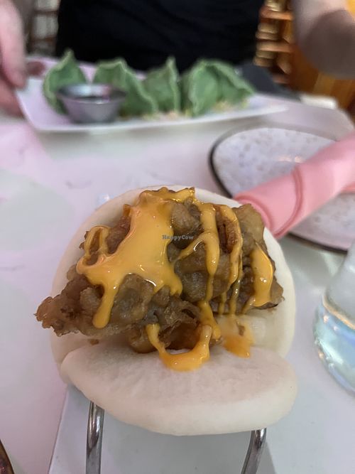 Hen of the woods bao bun  at Spicy Moon  - Bowery in New York City