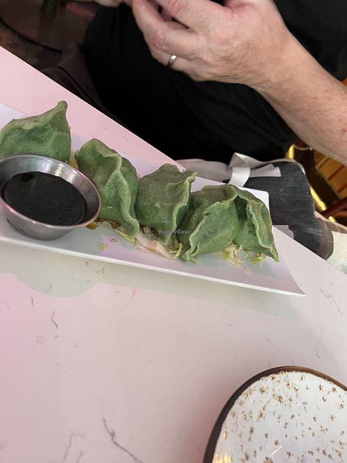 Steamed vegetable dumplings  at Spicy Moon  - Bowery in New York City