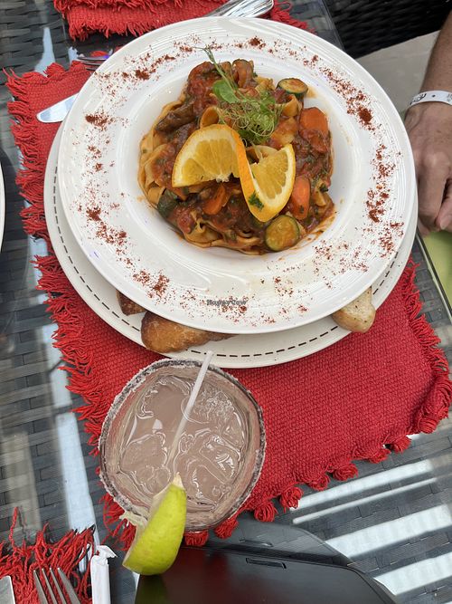 Vegan pasta  at Ocho Artisan Bungalows in Tamarindo