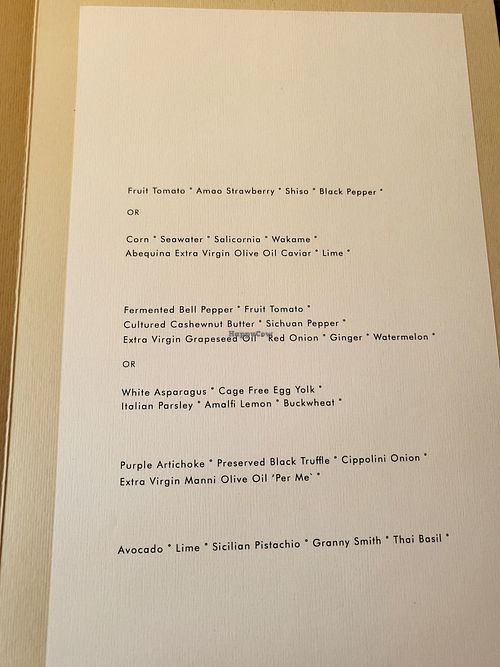 Vegetarian menu -- no vegan items were switched out for vegans ie egg at Amber  in Hong Kong Island