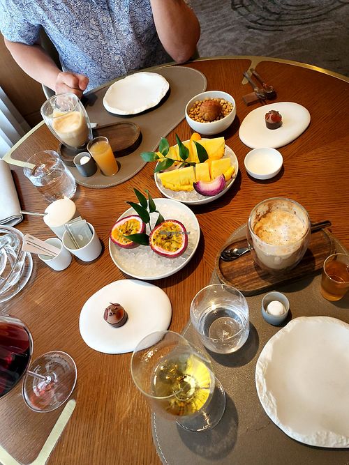 Dessert spread at Amber  in Hong Kong Island