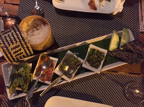 vegetarian tasting platter  at Tamarind - A Taste of Laos in Luang Prabang