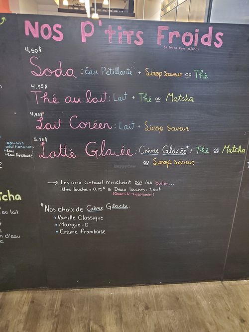 Menu at L'Oeil de Chat in Sherbrooke