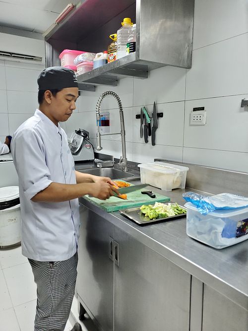 Veggie Prep! at Atlantis Restaurant in Puerto Galera
