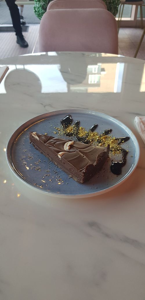 Chocolate cake at Kyla's Cafe Bistro in East London