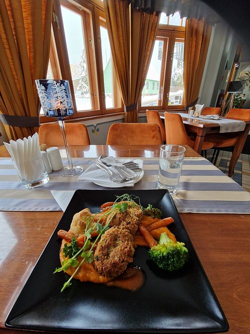 Bean-zuccini patties, very delicious! at Lilli in Valga