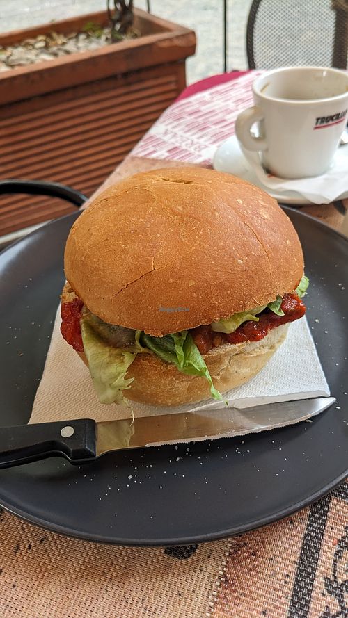 Vegan panini at Bistrot 52 in Minori