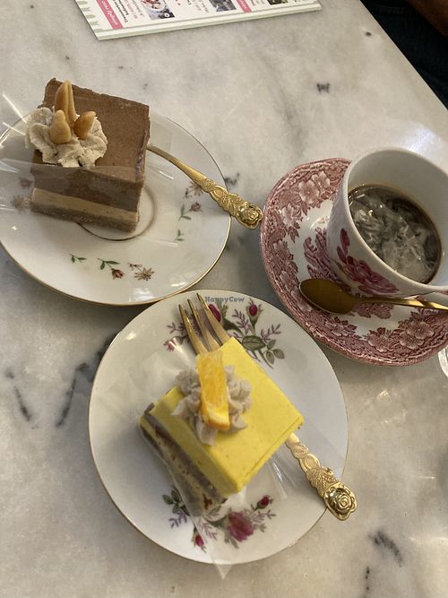 Delicious cakes  at Simply Raw Bakery and Bistro in Vienna