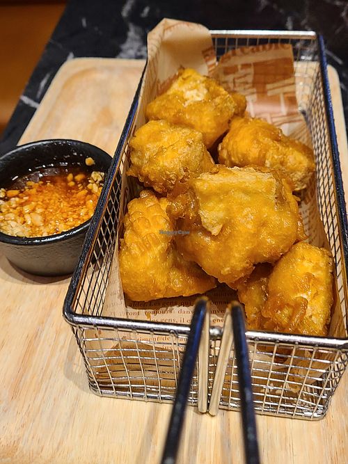Tofu Cube with chili-peanut sauce at MyHome Thai in Ashburn