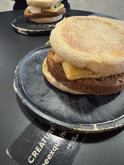 Breakfast sandwiches #Veganuary at Exquisite Creatures Coffee in Portland